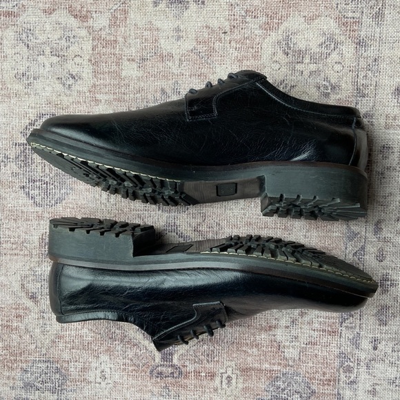 Gravity Pope Leather Derby Shoes Black Size 39 (fits like 40) - Picture 5 of 13